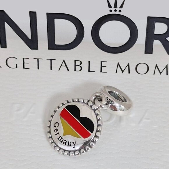 Pandora Germany Flag Exclusive Dangle Charm with box - Picture 1 of 6